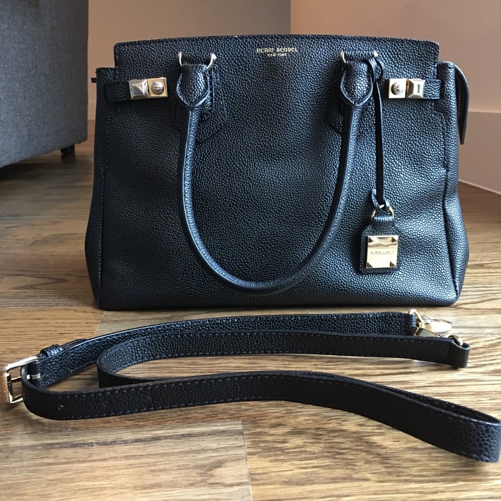 Henri Bendel Black Leather Handbag